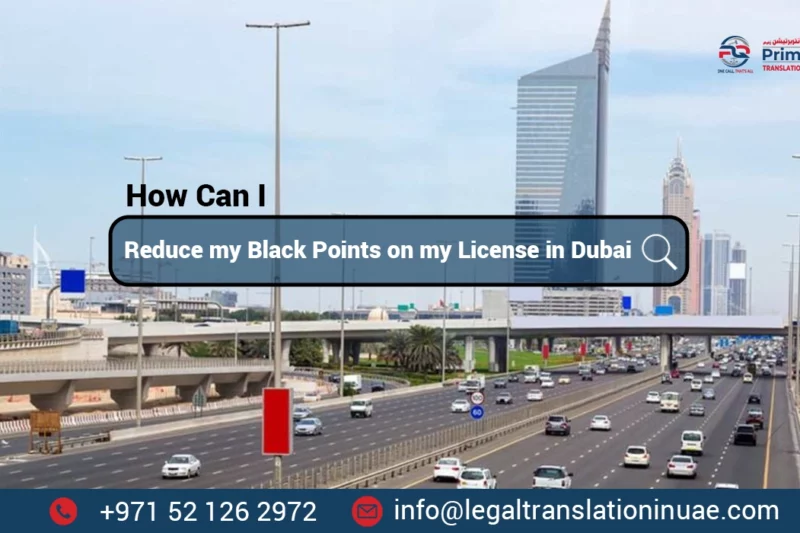 How Can i Reduce my Black Points on my License in Dubai