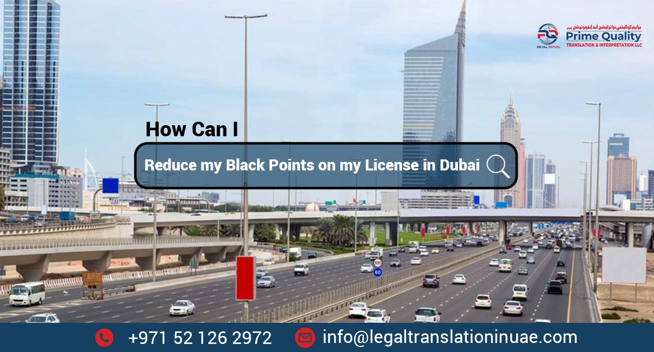 How Can i Reduce my Black Points on my License in Dubai