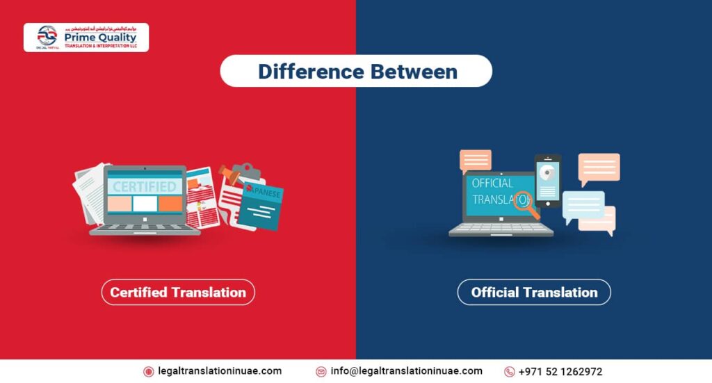 Difference Between an Official Translation and a Certified Translation